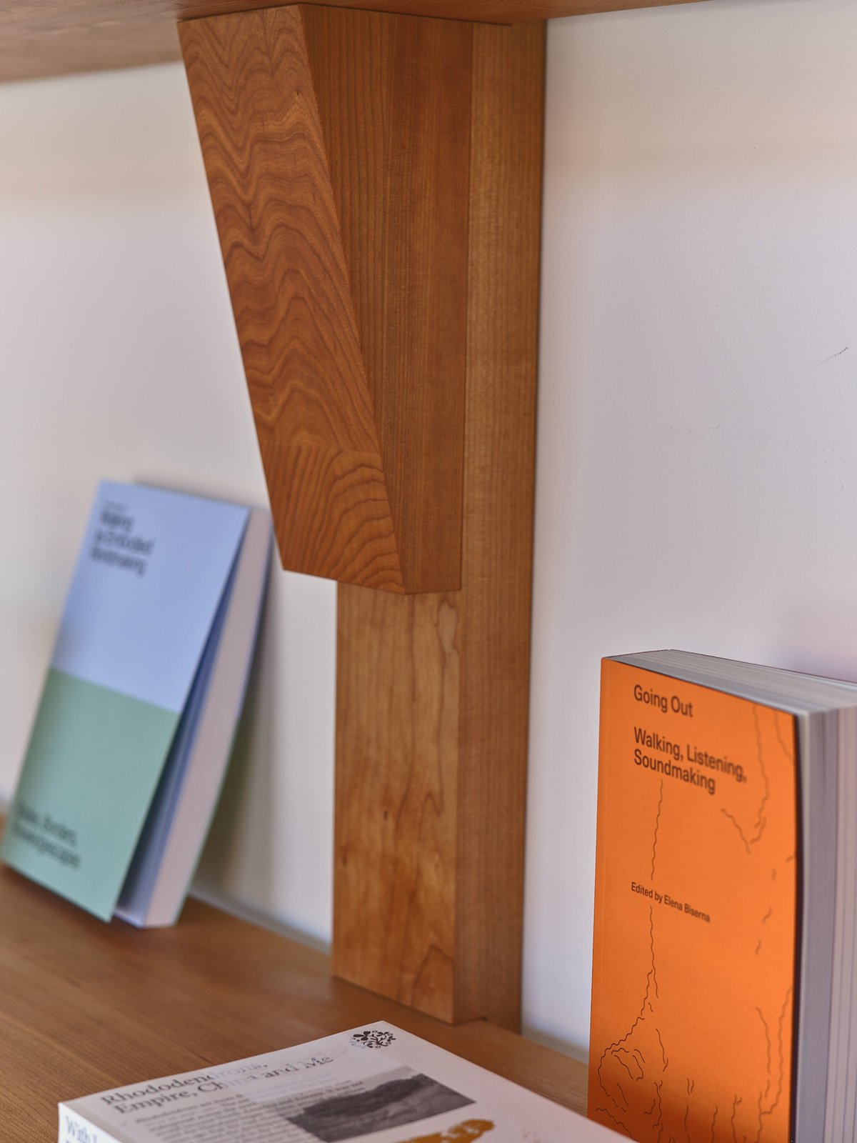 Books on the leather counter. Photo Armin Tehrani